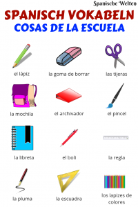 Spanisch Vokabeln Schulsachen