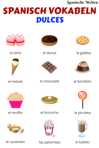Spanisch Vokabeln Süßigkeiten
