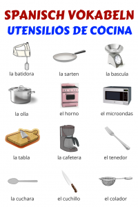 Spanisch Vokabeln Küchengeräte